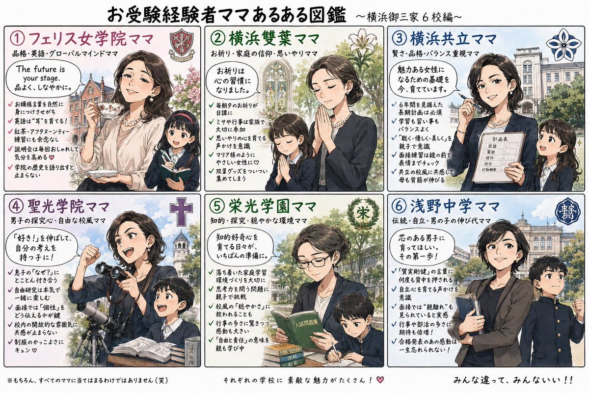 oimochannano's tweet photo. 横浜御三家版もAIに作ってもらったよ〜すごい、、、
#中学受験 https://t.co/kLYOEKyRWP