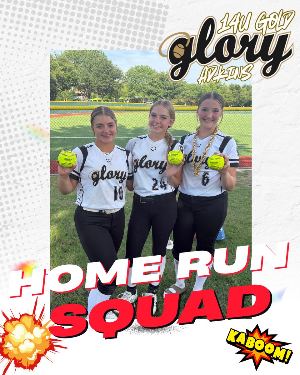 adkinsgold14u's tweet photo. Big shoutout to today’s Home Run Squad! 

💣 Maddie Antoniou #24
💣 Raelyn Thompson #6
💣 Liberty States #10

#halosup 😇 https://t.co/jR4uFpLS2U