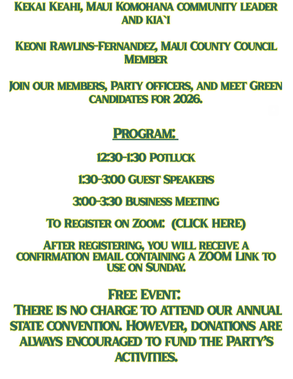 Green Party Hawai'i🌺 tweet media