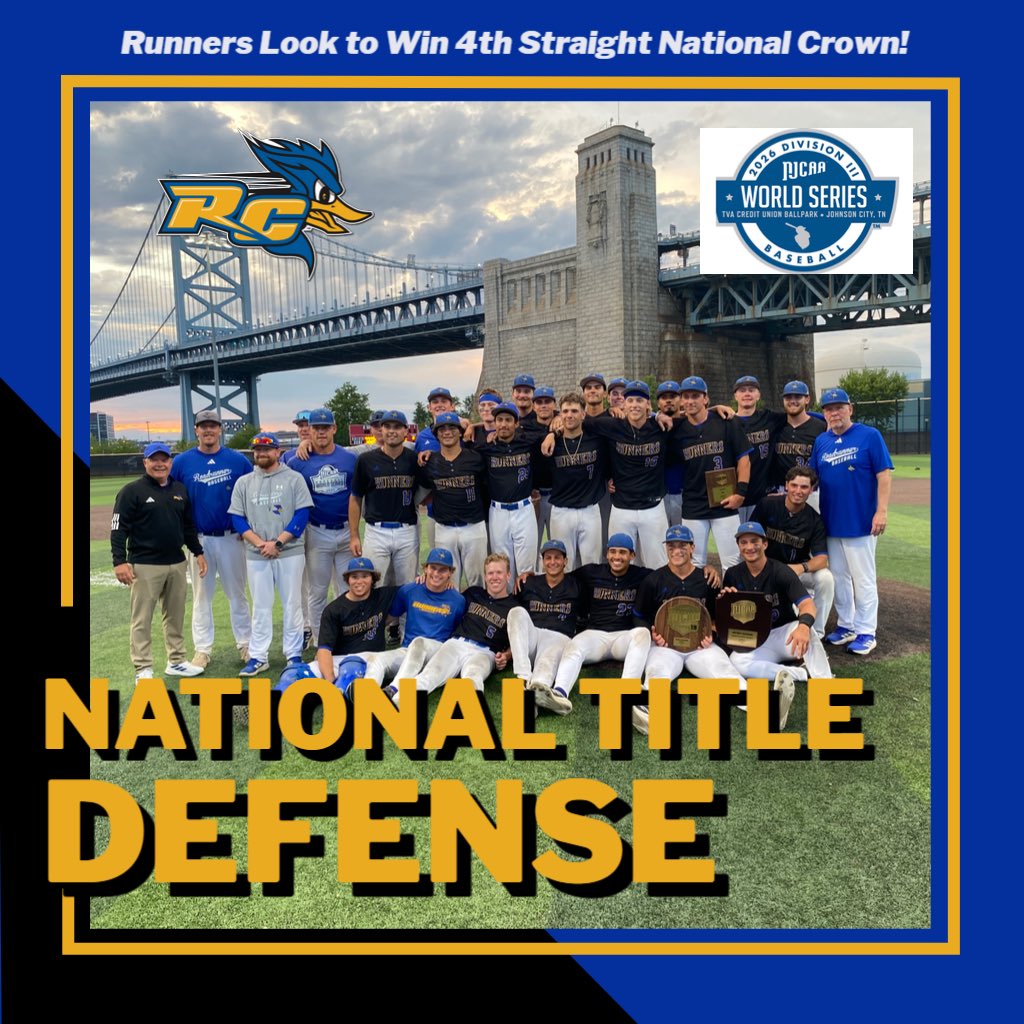 RCRoadrunners's tweet photo. NJCAA Division III Baseball World Series: Slogik, Izzo, Bradley Help # 2 Roadrunners Advance with Win Over #7 Caldwell Tech! Read more: 
https://t.co/AurKBe7Ked https://t.co/jMVoW33ie9