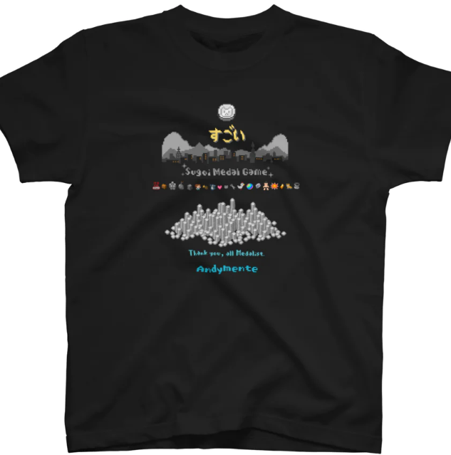 mayday9999's tweet photo. 『すごいメダルゲームTシャツ』
ちんまいドットが色々あります。
https://t.co/vl93P92zn4 https://t.co/ZKPEw8NF4q