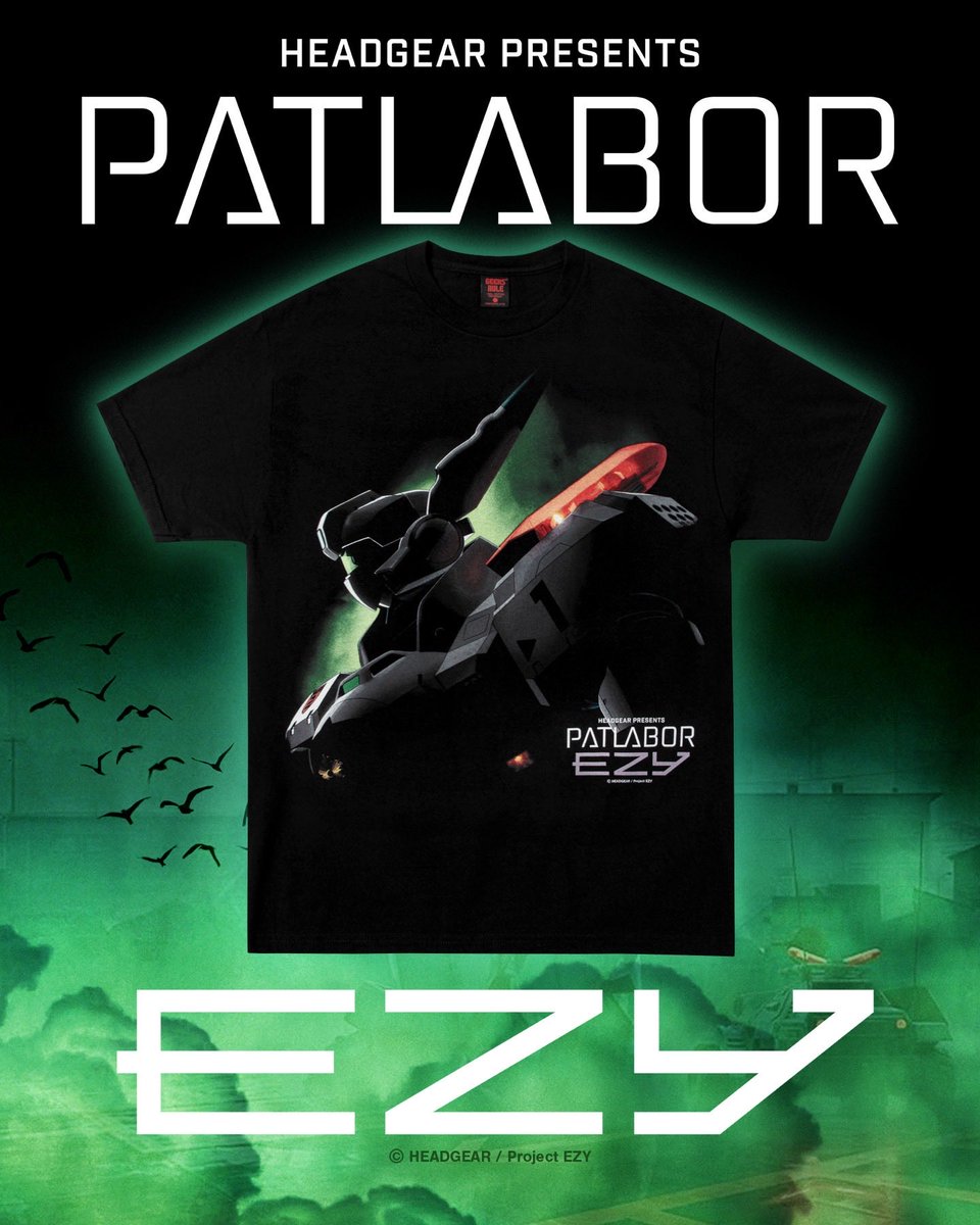 PATLABOR EZY × GEEKS RULEコラボレーションTシャツは、本日正午より