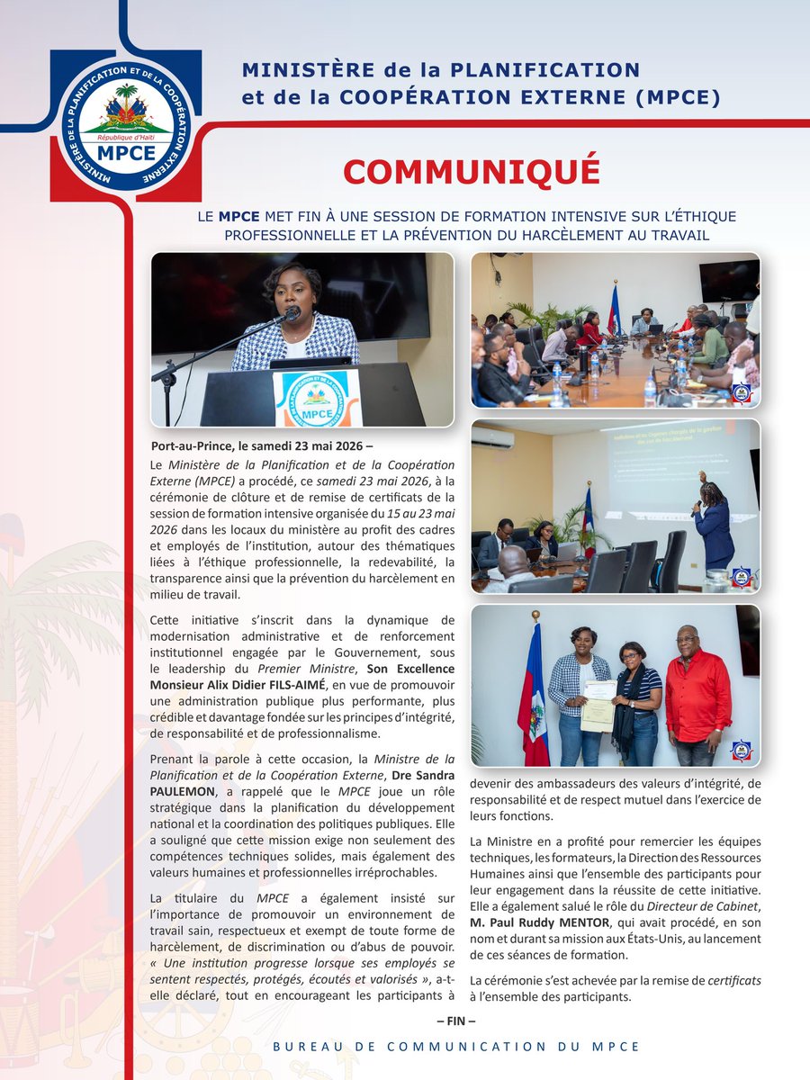 Ministère de la Planification 🇭🇹 tweet media