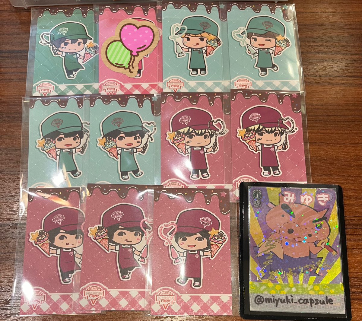 miyuki_capsule's tweet photo. 【郵送交換】Kiramune キラフェス マリオンクレープ ※敬称略

譲》
①カード：(浪川)、柿原、上村、保住、吉永2、(江口)、榊原2、市川2、堀金
②アクキー：浪川、吉野、吉永、江口、小野、市川、草野2、堀金2

求》
①堀江1＞神谷
②神谷

🌷(     )再交換

🌸カード↔︎アクキー可 https://t.co/t7CfKGUFz9