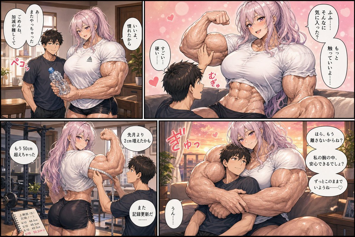 BWBA ANIME | Muscle Girl AI Art tweet media