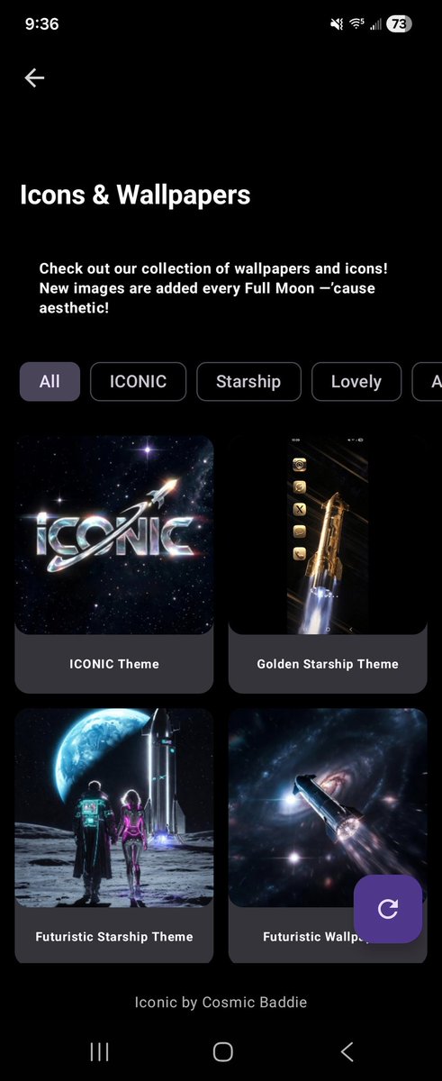JaneidyEve's tweet photo. I built the app I always wanted: ICONIC 

It features cosmic widgets that slap space news & astronomy facts right on your homescreen, plus cool icons & wallpapers –'cause aesthetic.

Now I need 14 beta testers who are willing to:

- Install on an Android phone/tablet & use it for 14 days straight.
- Add at least 2 widgets + a theme, then tell me if it runs smoothly on your homescreen. 
- Leave them on your homescreen for 14 days.
- Click every button like a maniac to help me squash bugs.

Your phone’s about to get ICONIC. Who’s in?
