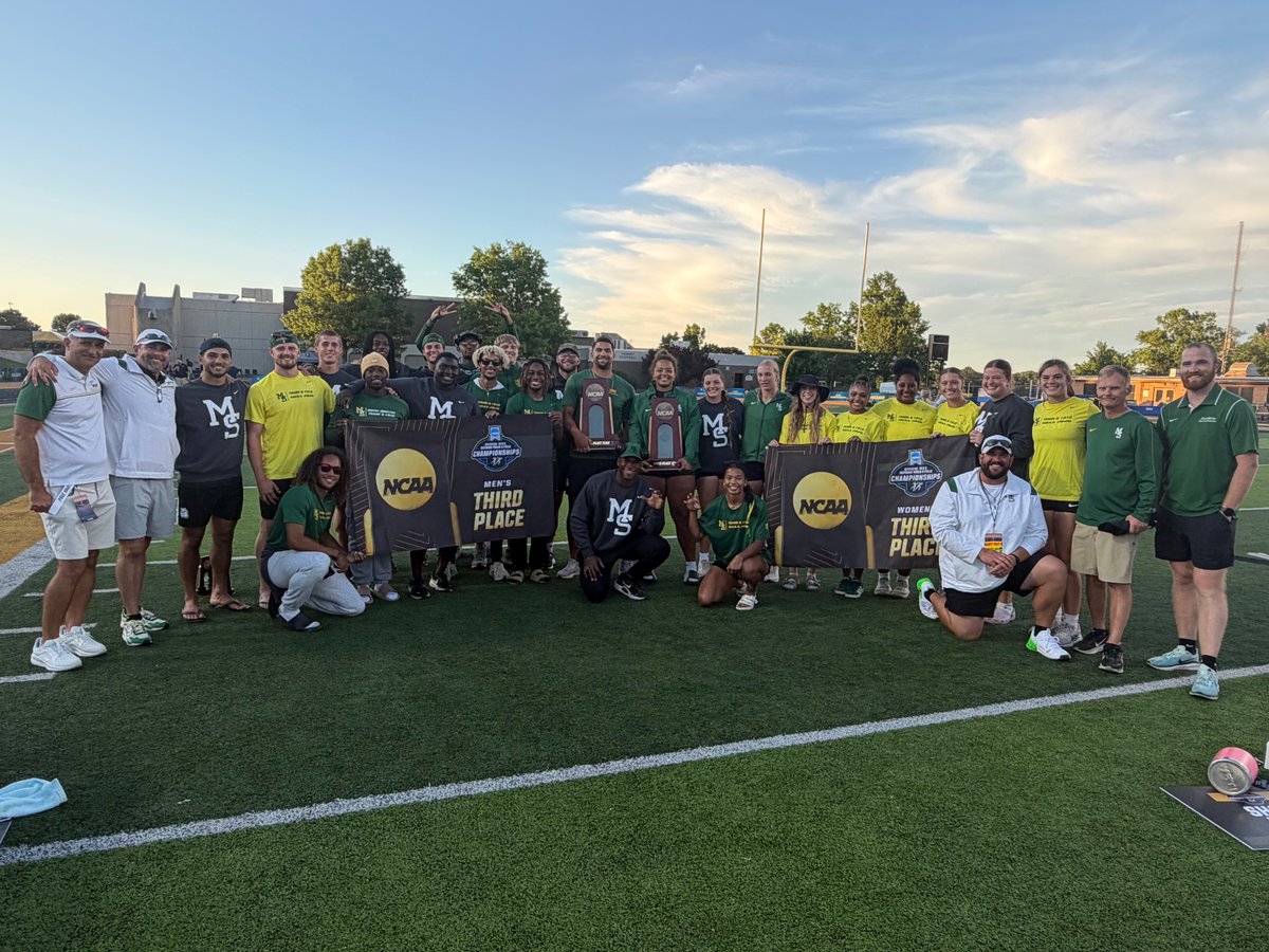mososports's tweet photo. Heading back to Joplin with some hardware!! 🏆🏆

@MoSoXCTF men and women both finished third at the 2026 NCAA Division II Outdoor Championships in Emporia!!

#GoLions https://t.co/Y9GWOjfoQX