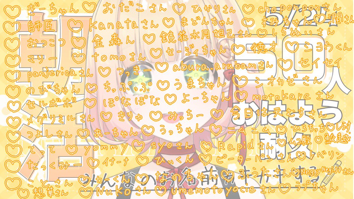 朝活おつのら～ 今日も50(60)人に挨拶できました(✌・᷅ὢ・᷄