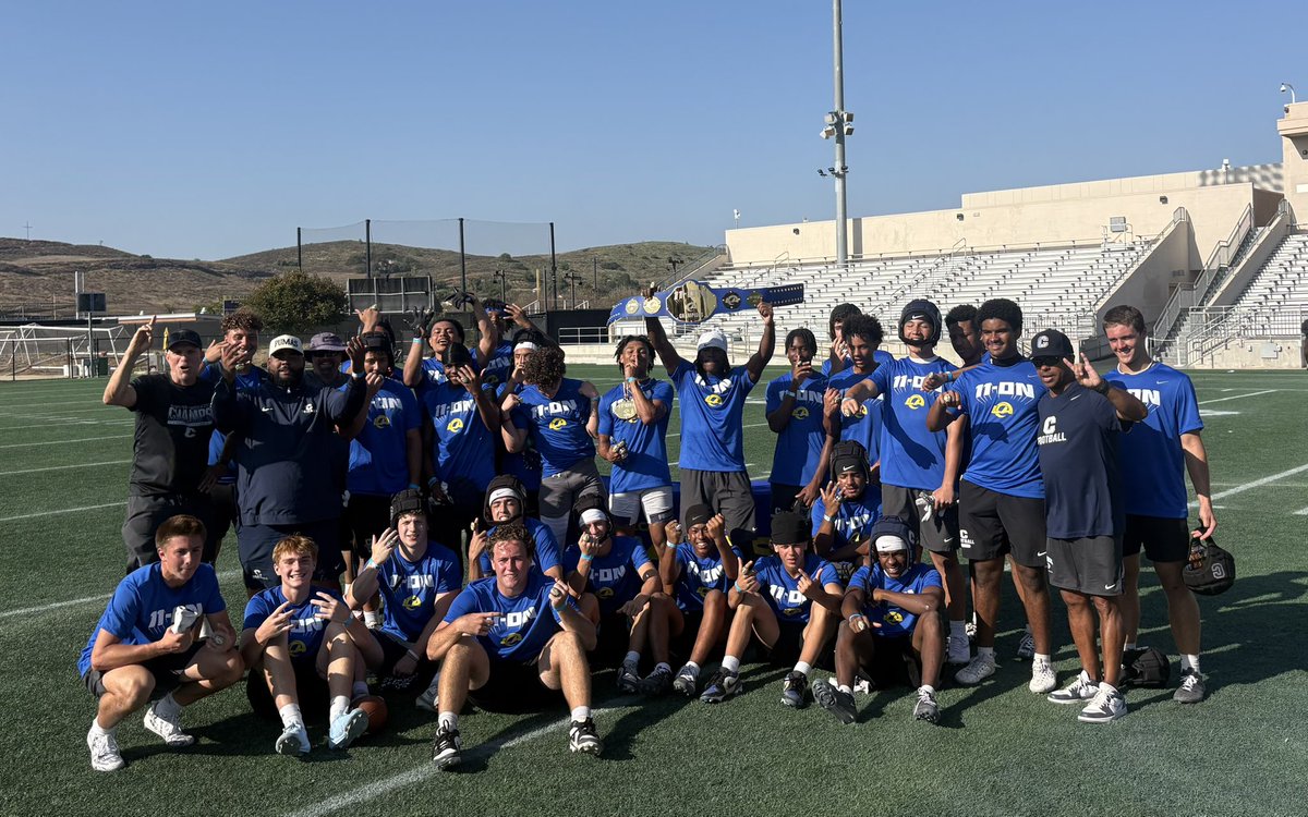 Connor_Rios2028's tweet photo. Thank you to the Los Angeles Rams for hosting a great 7v7 tournament today. Grateful for being able to compete and proud of our team for coming out on top! 
#PumaPRIDE @Coach_Ramer @chaparralpumafb @CoachDeeWR https://t.co/arWHM0F1BF