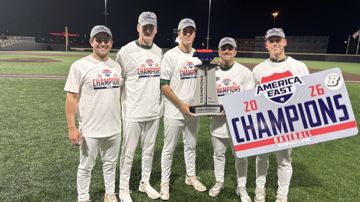 TJEck_TV's tweet photo. BACK TO BACK AMERICA EAST CHAMPS! 

@BinghamtonBASE https://t.co/rkMy7MSKQq