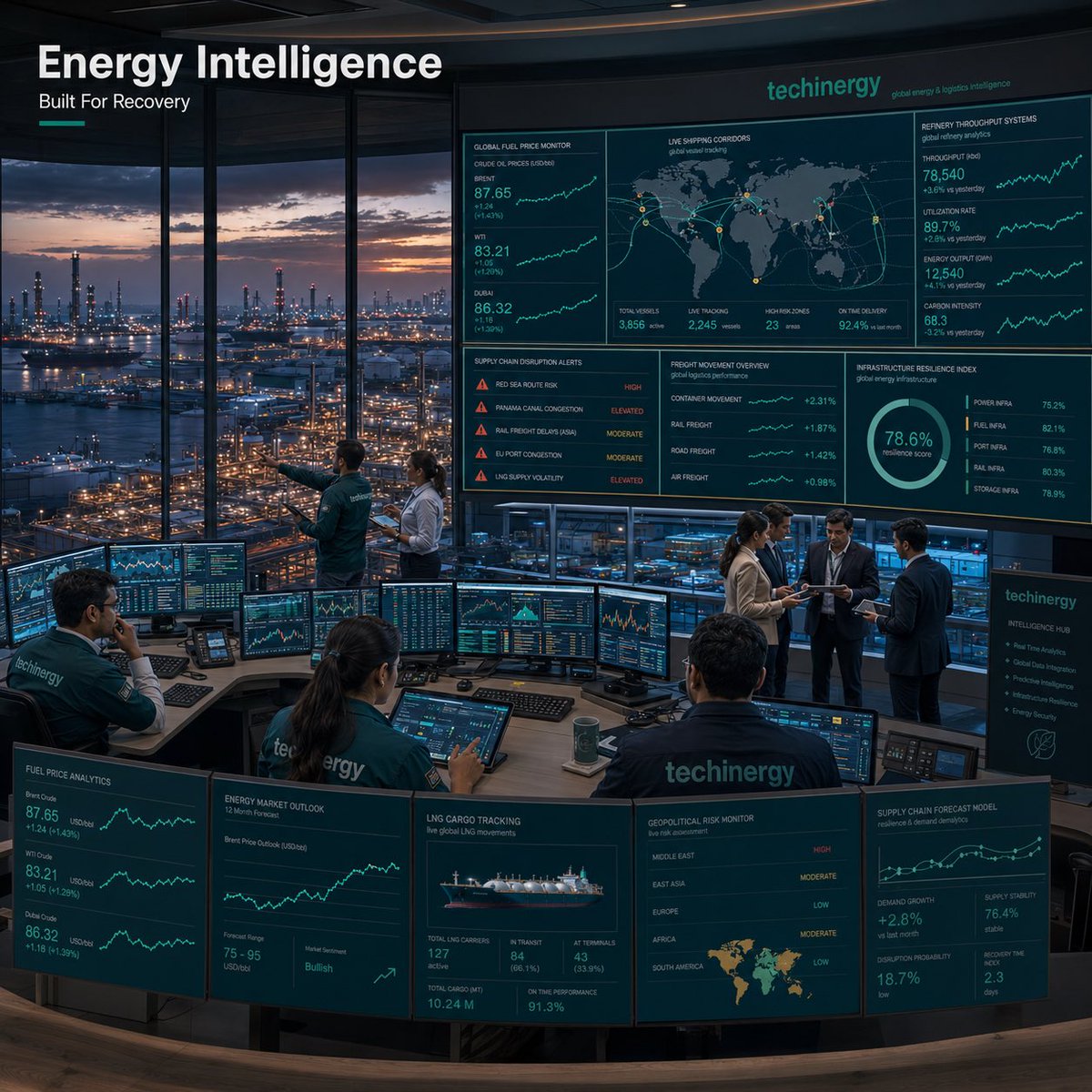 techinergy's tweet photo. The next industrial advantage may no longer be scale alone.

Energy analytics, logistics visibility, supply chain forecasting, and operational intelligence are becoming critical during global volatility.

#techinergy #EnergyIntelligence #SupplyChain #IndustrialStrategy #InfrastructureResilience #Logistics #EnergyMarkets #Operations #IndustrialSystems #Technology #Innovation #Business #GlobalIndustry #OilAndGas #LogisticsTechnology #Freight #Infrastructure #IndustrialEfficiency #DataAnalytics #FutureIndustry #EnergySecurity #GlobalTrade #SupplyChainResilience #IndustrialInfrastructure #OperationalExcellence #SmartIndustry #IndustrialGrowth #EnergyEconomics #FutureEconomy #LogisticsInfrastructure