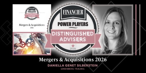 FWWMagazine's tweet photo. We’re proud to feature Daniella Genet Silberstein of Greenberg Traurig as a Distinguished Adviser in our M&amp;A Power Players report https://t.co/rw5o4vxGyy https://t.co/YkOQePJ6QB