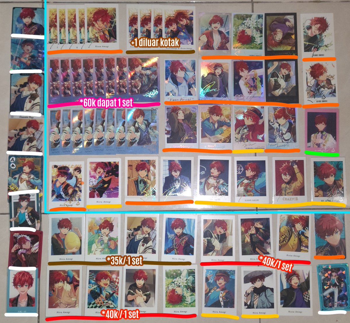 OlympusDar's tweet photo. Haloww!! Aku pengen jualin semua merch aku karena lagi BU bgt 🙏😭💔 mostly hiiro rinne tetora. Bisa co oren juga buat gratong. Tengkyuu!!! 

#warungenstars #warunganime #warungensemblestars #zonauang #zonajajan #warungenstars https://t.co/Y30McCxJov