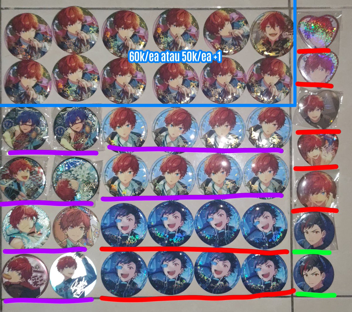 OlympusDar's tweet photo. Haloww!! Aku pengen jualin semua merch aku karena lagi BU bgt 🙏😭💔 mostly hiiro rinne tetora. Bisa co oren juga buat gratong. Tengkyuu!!! 

#warungenstars #warunganime #warungensemblestars #zonauang #zonajajan #warungenstars https://t.co/Y30McCxJov