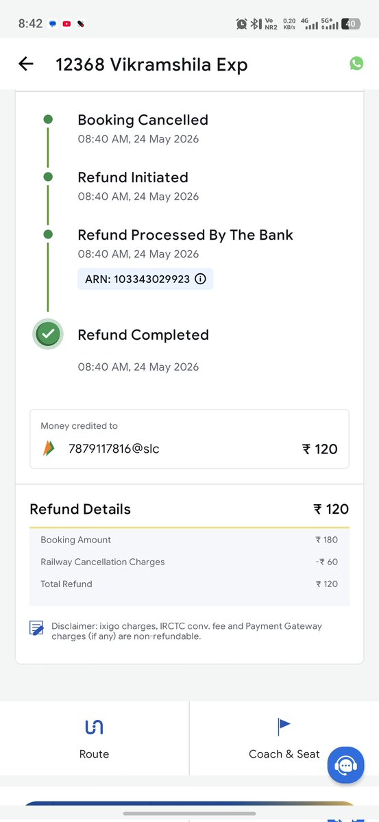 mdatif07's tweet photo. Dear railway, why did you deduct my cancellation amount if waitlist show after chart prepared. As per rule you should refund all amount. Kindly check @RailMinIndia @RailwaySeva @IRCTCofficial @ixigo https://t.co/j6Bux0AL0D
