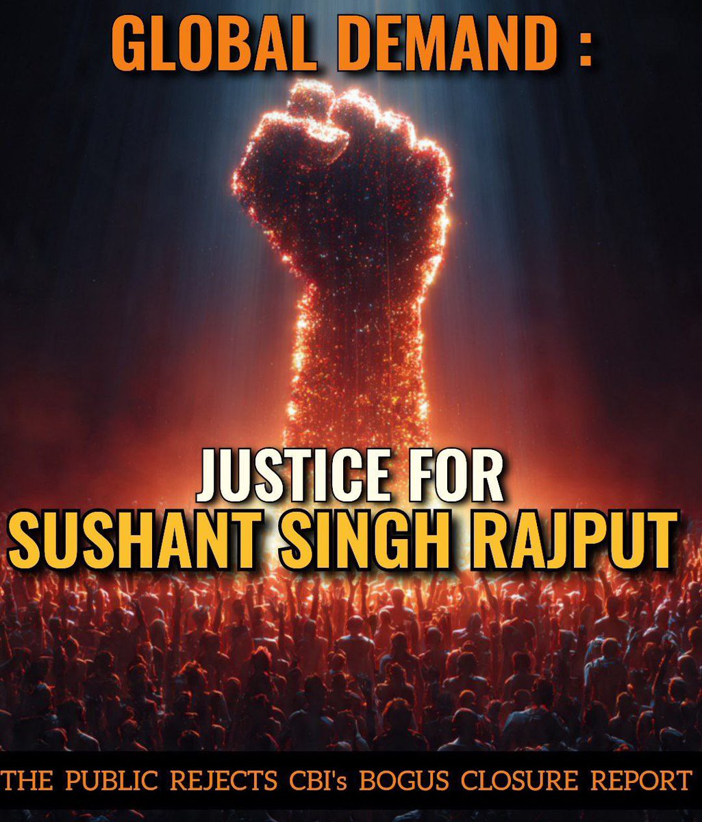 esther_joseph13's tweet photo. Six Years!!!

Six Years Since Sushant Singh Rajput Was Muṛdèrêd…

But This Country Can Never Give Justice To Innocent!!! 

The Only Good Thing We Are Best At Is Corruption!!!

We Don’t Solve Cases…. We Take Bags Full Of Money…. And Leave The Case Files To Rot!!!

Shame On Our Indian Judiciary!!!

Shame On @CBIHeadquarters @narcoticsbureau @dir_ed 

Shame On @PMOIndia @HMOIndia @rashtrapatibhvn 

As An Indian It Hurts… But I Wonder Who Is Filling The Pockets Of CBI @Copsview ???

Where Are The Annexures CBI???

CBI Delay In SSRCase Painful