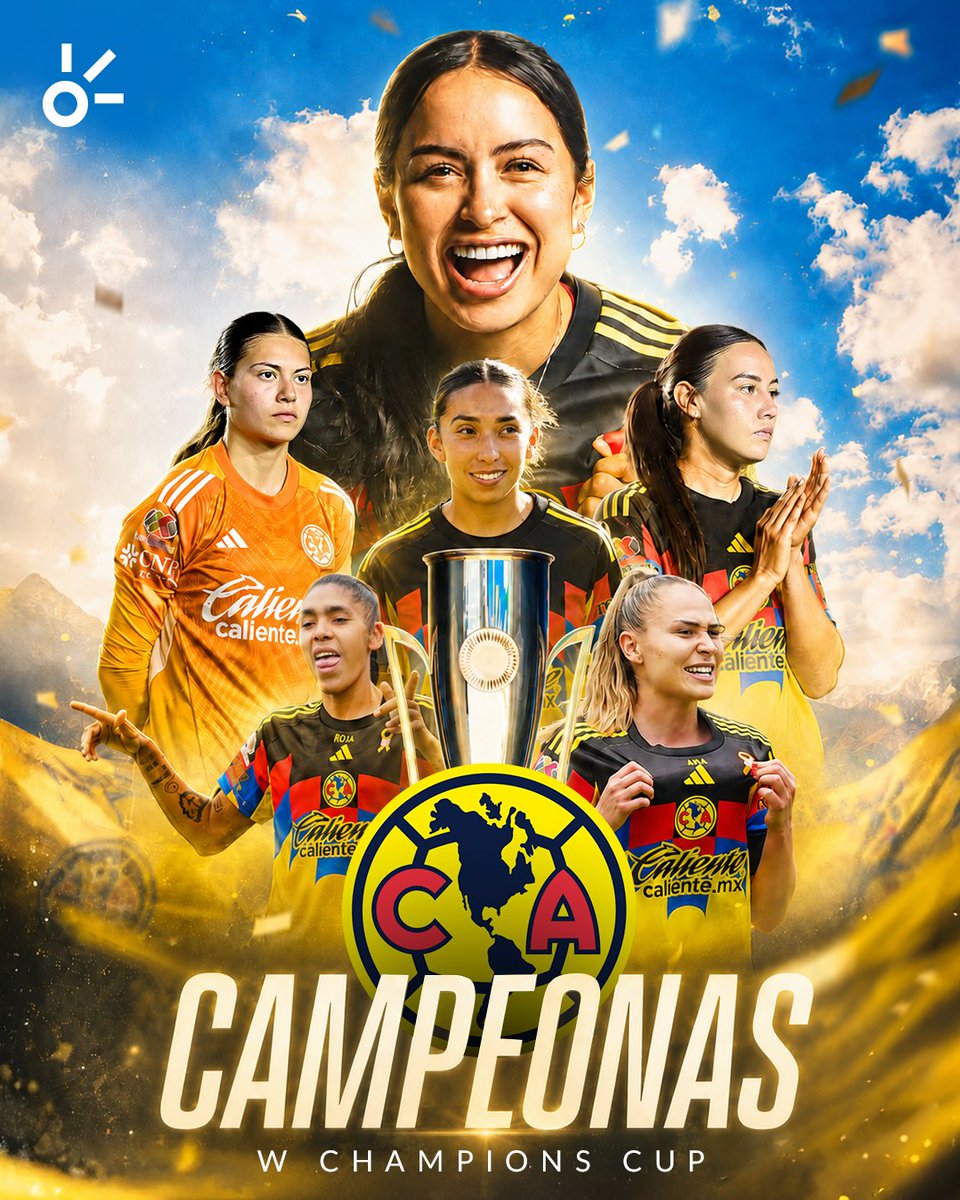 ClaroSports's tweet photo. ¡AMÉRICA FEMENIL ES CAMPEÓN DE CONCACAF! 🦅🏆🔥

Las Águilas se proclamaron campeonas de la Concacaf W Champions Cup tras vencer al Spirit en un duelo lleno de intensidad y emociones de principio a fin. ⚽👀 https://t.co/BOvHPde1Nb