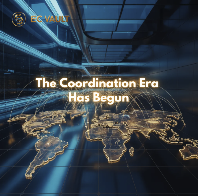 ECVault's tweet photo. Web3 infrastructure is evolving beyond simple transactions.

The next layer is coordination:
research networks, treasury systems, governance structures, AI-assisted operations, and real-world asset organization working together at scale.

That is the direction EC Vault is exploring.
#ECVault #RWA #Web3