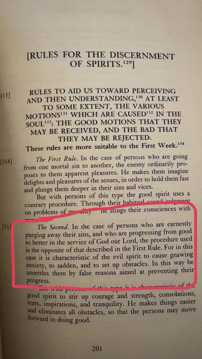 MatthewSmithjr's tweet photo. Tonight’s read: Saint Ignatius of Loyola: the Spiritual Exercises and selected works. I circled the part in red that hits close to home. https://t.co/sH4mJBvZpU