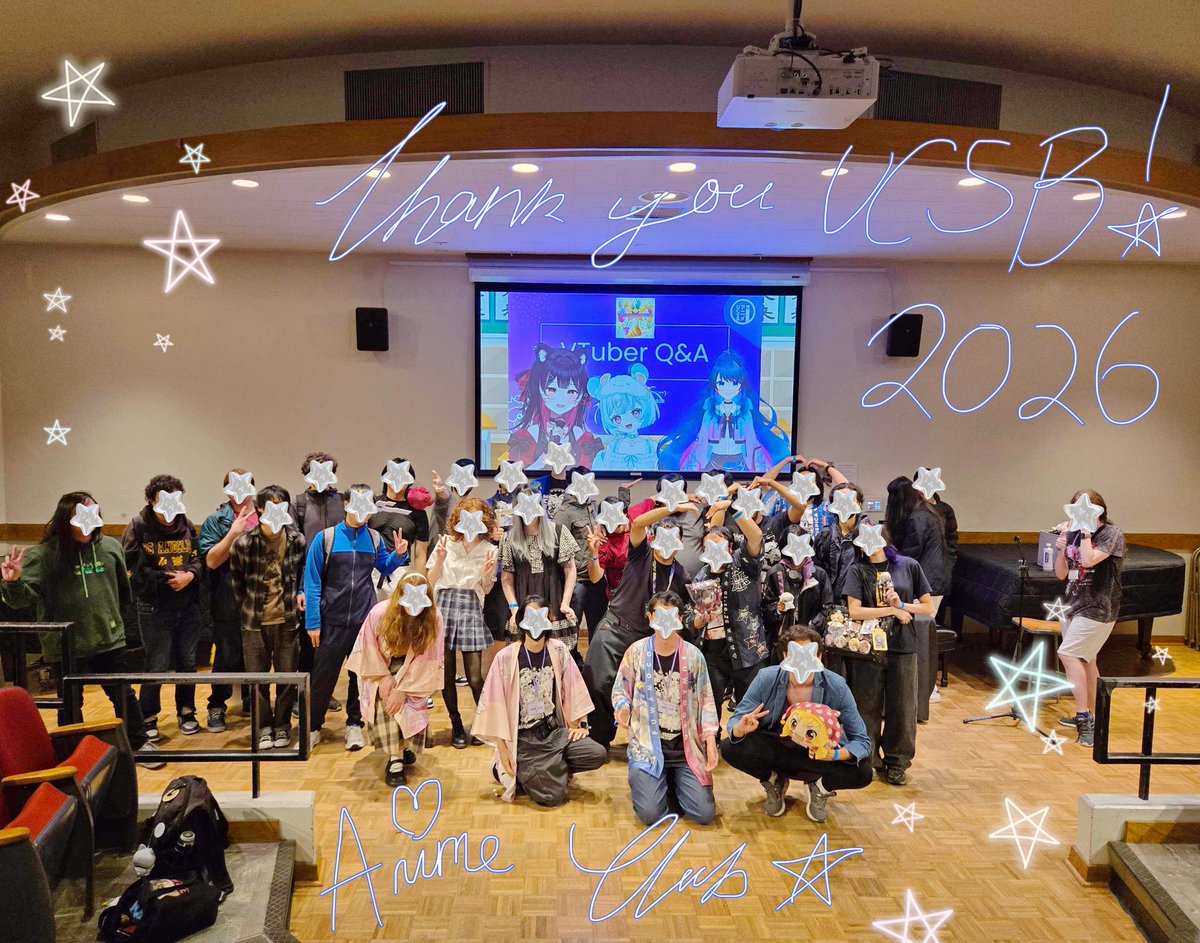 NanaAsteria's tweet photo. Thank you so much @AniClubUCSB ✨

It was sooooo fun!!!

Get home safe, class is dismissed!! 💙 https://t.co/O3qXG2iGBd