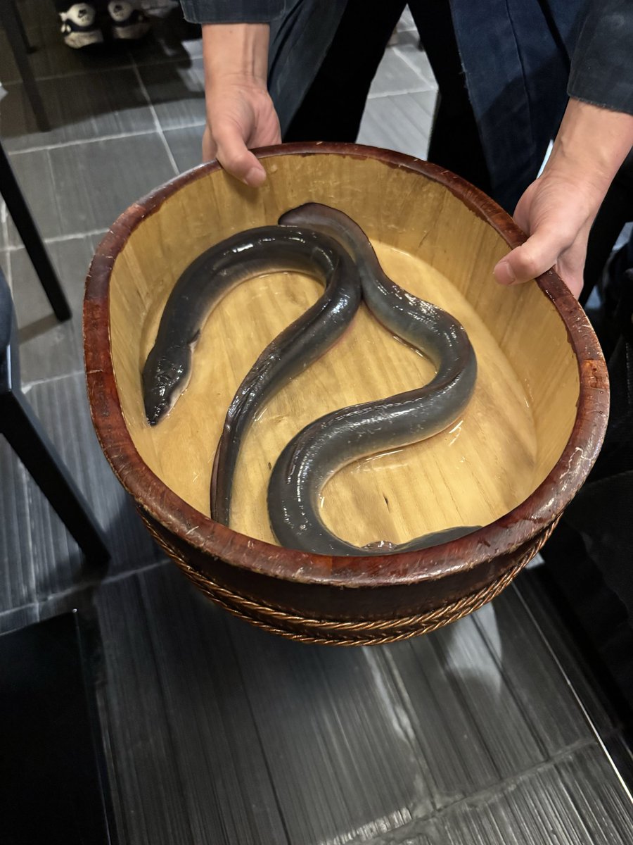 nobi2net's tweet photo. 卵黄で食べる鰻とっっっても美味しかった！ https://t.co/NqvSbrWQ23