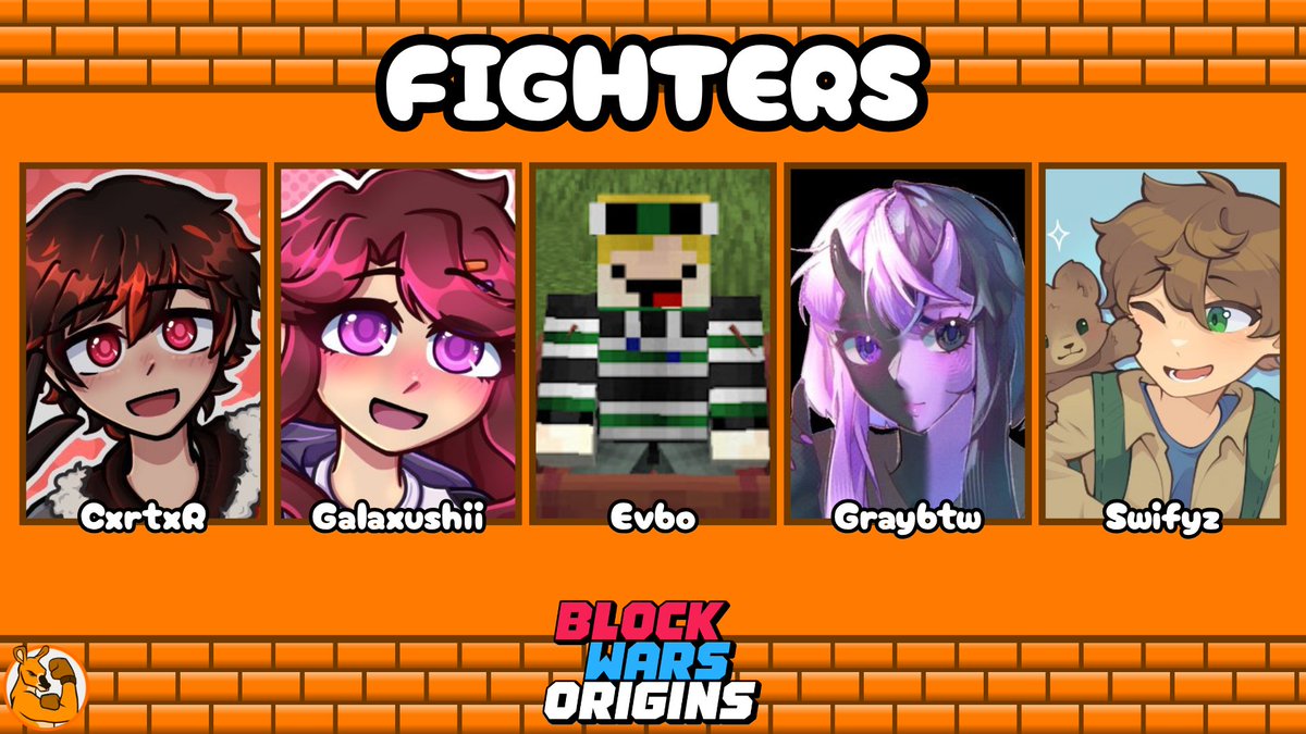 BenThereMC's tweet photo. I present to you all BenThereStudios's most awesome and 100000% accurate BlockWars:Origins Reloaded team predictions!! I took reloaded as a kinda "rebrand" term so ofc I had to throw in some cool newcomers (plus I just love using these graphics. Thoughts?? 1/2 https://t.co/dQ5jGbQIYY