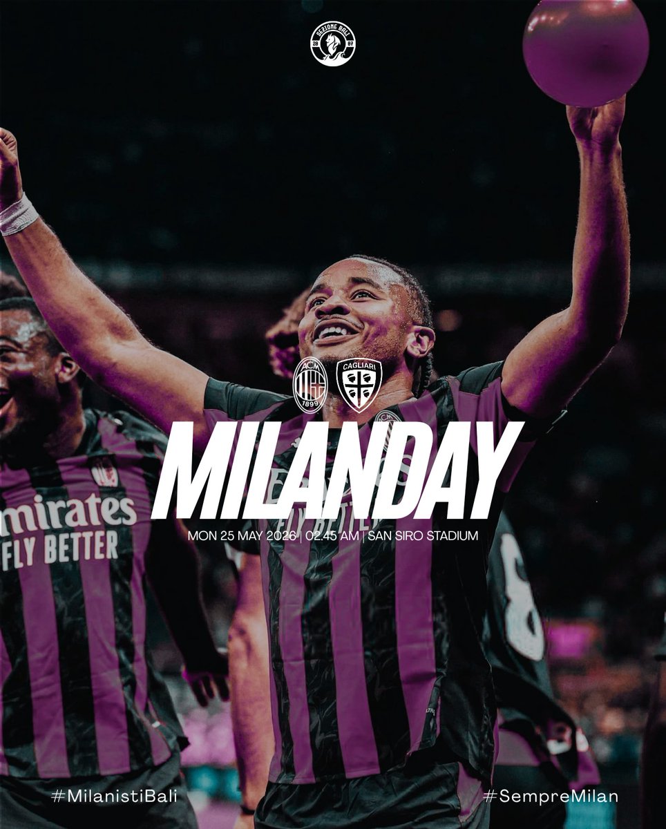 MIsezBali's tweet photo. 𝙈𝙄𝙇𝘼𝙉𝘿𝘼𝙔 🟥⬛

Kalian optimis tiga poin hari ini bli?

#SerieA #MilanCagliari #Rossoneri #DiavoloRosso #SempreMilan https://t.co/mDHzbppSd9
