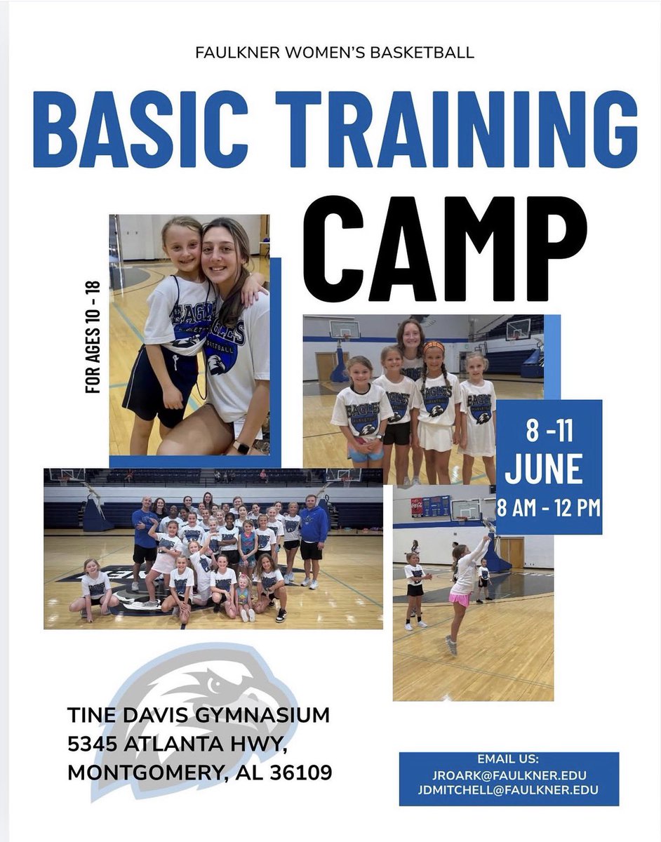 FaulknerWBB's tweet photo. Summer camps are right around the corner! Sign up today ‼️ https://t.co/g0I9XV8mVq