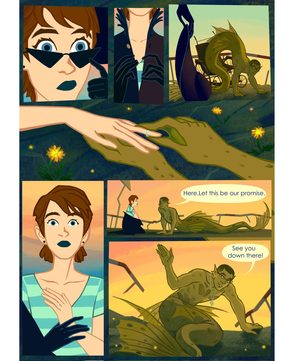 Mazothairos's tweet photo. International couple problems (Shadow over Innsmouth style).
Part 2.
#mermay2026 #webcomic https://t.co/E4MshgaL4N