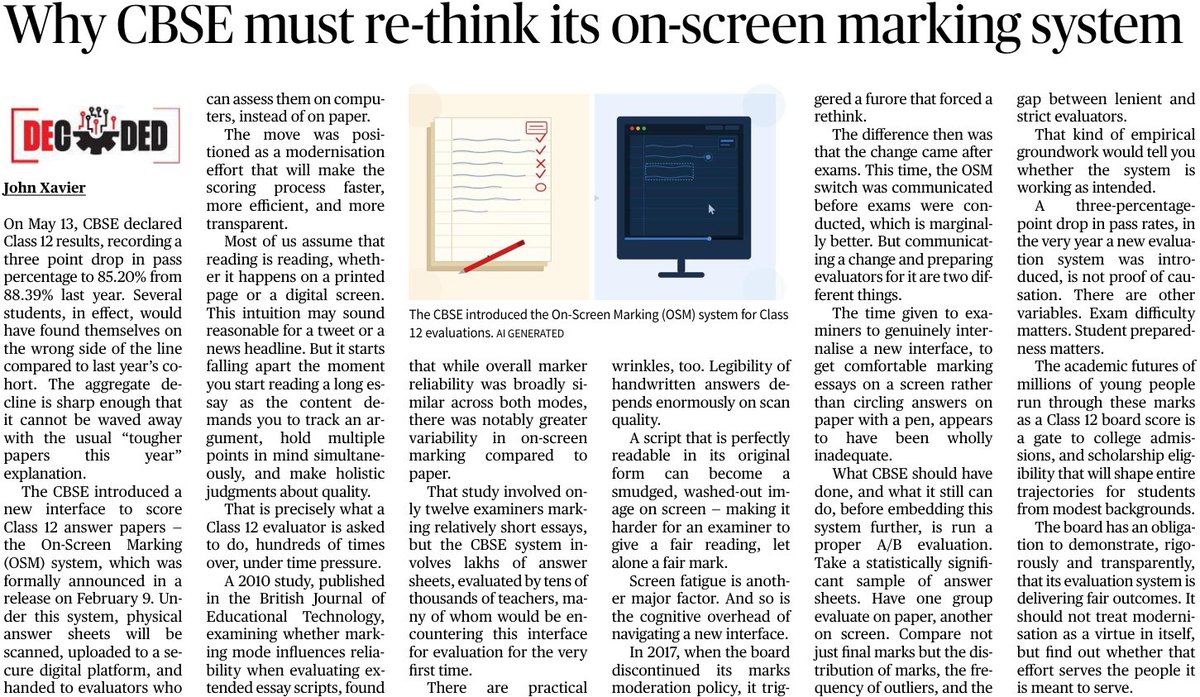 D_U_Teachers's tweet photo. #CBSE #OSM 

The Hindu, 24/05/2026 https://t.co/N5sK7hKEUq
