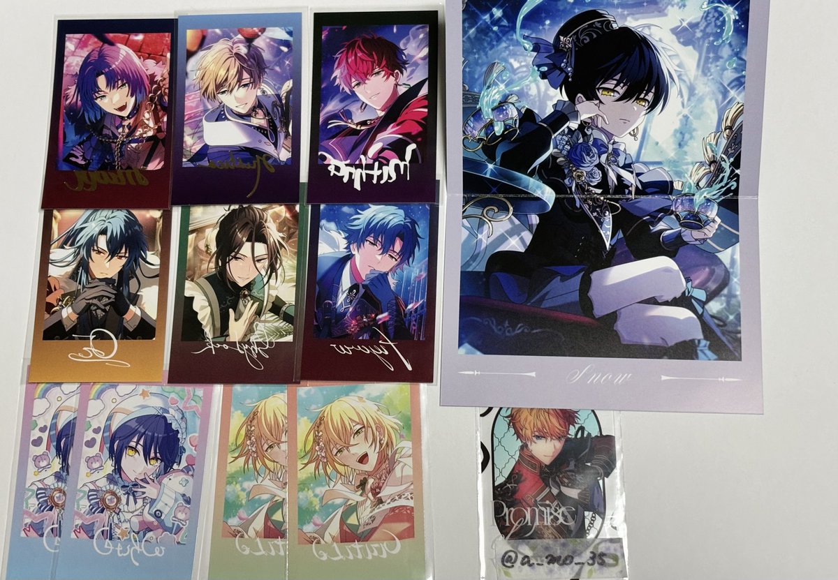 a_mo_35's tweet photo. 【交換】 魔法使いの約束 まほやく 6.5 フェア フォトカ 特典 二つ折りカード

譲：
箔→ムル ラスティカ
N→ミスラ オズ シャイロック フィガロ ホワイト ルチル
特典→スノウ

求：
箔→ヒースクリフ シノ 各1
N→ヒースクリフ＞シノ
特典→ヒースクリフ

本日池袋手渡しor後日手渡しor郵送 https://t.co/p0o5CtY0rb
