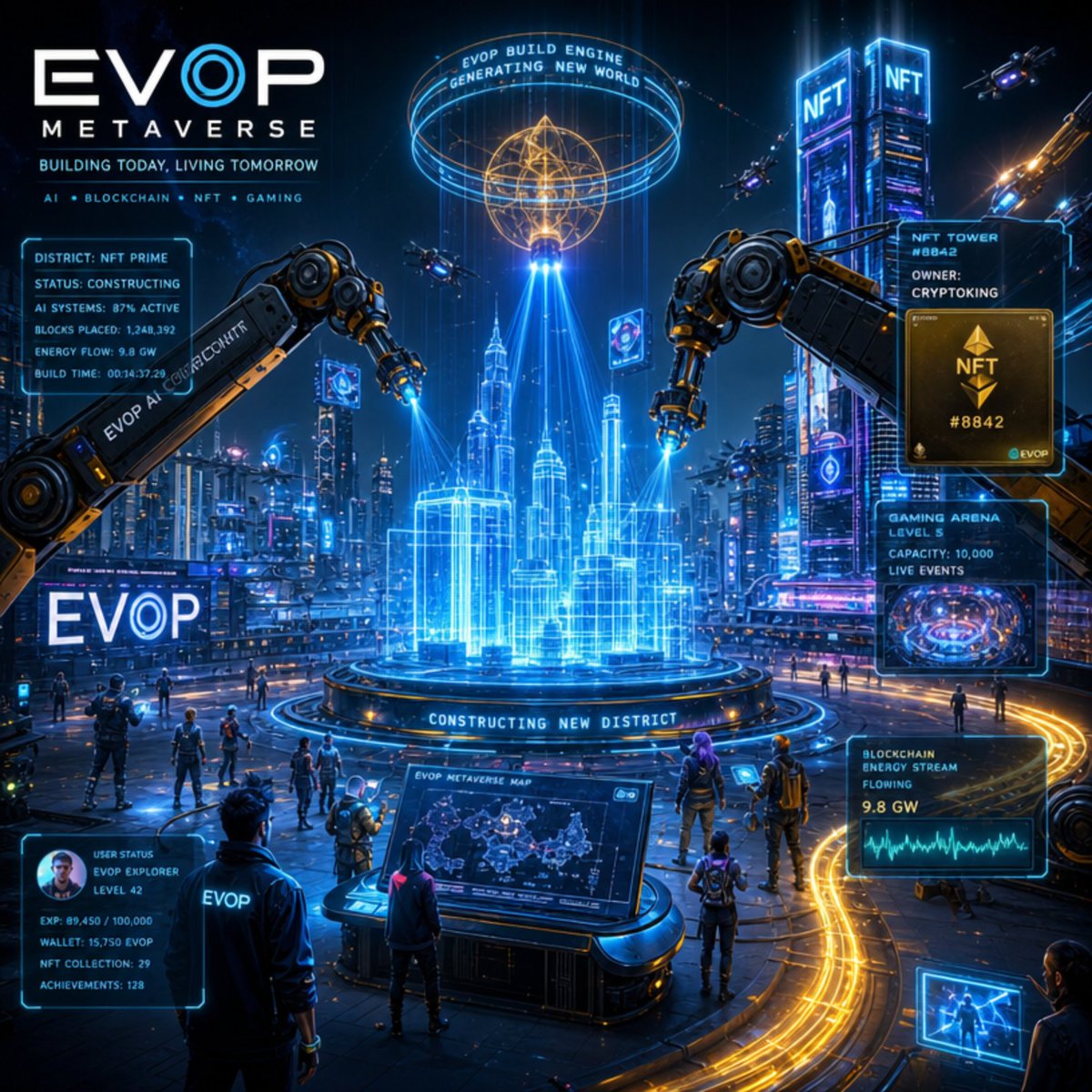 EvolveTKN's tweet photo. Most projects launch and stop building.

EVOP launched Phase 1 of the Metaverse… and immediately started expanding into Phase 2 🚀

That means:

🔥 New districts

🔥 AI upgrades

🔥 Expanded gameplay

🔥 NFT integration

🔥 Social interaction systems

🔥 Digital economies

The metaverse evolves DAILY.

Early users are entering before the real expansion begins 👀

https://t.co/Y4KxGzUJhV

#EVOP #EVOPPro #Metaverse #Web3 #Crypto #NFT #Gaming #Blockchain #AI #DigitalEconomy #BullRun #FutureTech