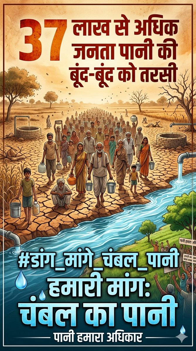 sgmeena088's tweet photo. #डांग_मांगे_चंबल_पानी
आम जनमानस प्यास से बड़ा परेशान है तो जानवरों का क्या हाल होगा 
सरकार ध्यान दे https://t.co/0jKVvHoKOF