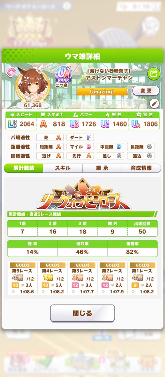 Aggro_Ito's tweet photo. 5月京都1200m短距離LOH
DAY3🐎欠損740Pwww
トータル欠損1270P🥶🥶🥶

地獄絵図ですな😇
これワンチャンプラ4到達できないとかあるかな😭

前回14732→今回圏外どころかプラ4未到達だったら泣くしかない😱

#ウマ娘　#LOH　#LOH https://t.co/DUSmyP4ZrV