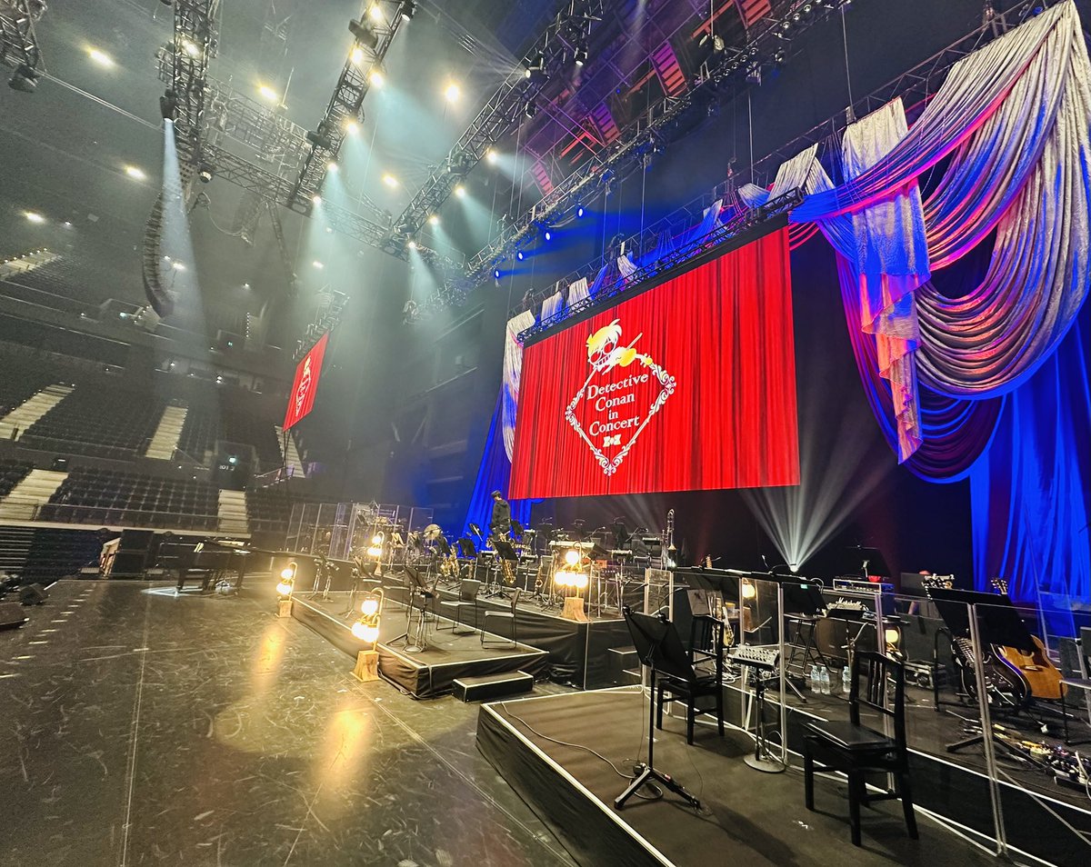 takutoonuki's tweet photo. 本日はこちらです♪ #コナンコンサート テレビ放送30年を彩った名OP/EDテーマがオーケストラバンドの演奏で甦ります！
ゲストに #倉木麻衣 さんも登場！当日券は若干枚数の発売に。横浜から始まり今夜が千秋楽！僕はMCで参加します🎙️楽しみましょう！ https://t.co/ludEKRqMAE