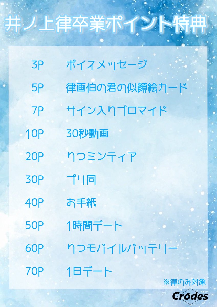 crodes_info's tweet photo. #クロードイベント情報 

2026年5月30日(土)

【Crōdes~井上律卒業LIVE~】

🎫チケット 
https://t.co/Mvqtubb2lm

2026.5.25チケ発
最前20:00〜
前方・一般20:30〜

▪️会場
 Space Art Studio
 札幌市南7条西4丁目422-35 7F

▪️13:00〜OPEN 13:20〜START https://t.co/iNSkNWB2my