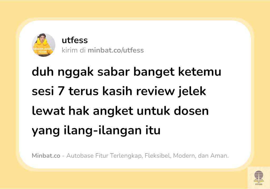UTFESS | CEK PINNED 📌 tweet media