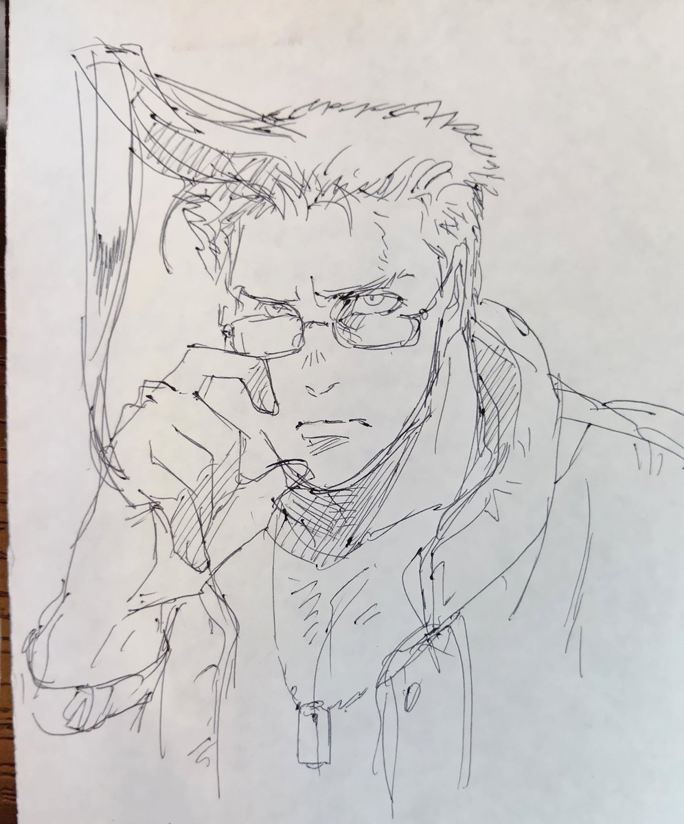 超ォォー久しぶりにアナログお絵描きしたっす。0.5mmボールペン。なんか絵ってしばらく描かないと描き方忘れる:( ;'⌓`;):
#doodle