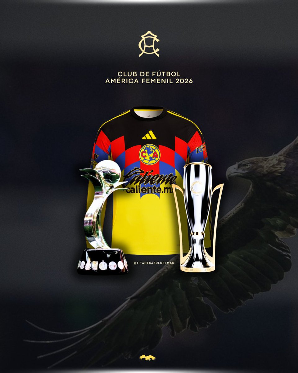 TitanAzulcrema's tweet photo. El @AmericaFemenil se encargó de hacer que esta playera entre en la historia de la institución más grande de México y Concacaf. 🇲🇽🦅🏆🏆💛 https://t.co/eYzLCkv9os