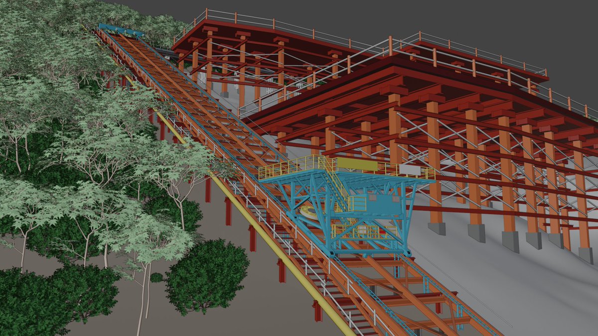 Blender_uncle's tweet photo. 作品93.8：インクライン(続き)
WIP
モデリングは完了。クレーンとかも追加しようか悩んだけど、また今度個別で作る機会があれば追加しようかな。明日からはマテリアル設定。 
#Blender, #b3d, #インクライン, #Incline https://t.co/BkINhANQ3y