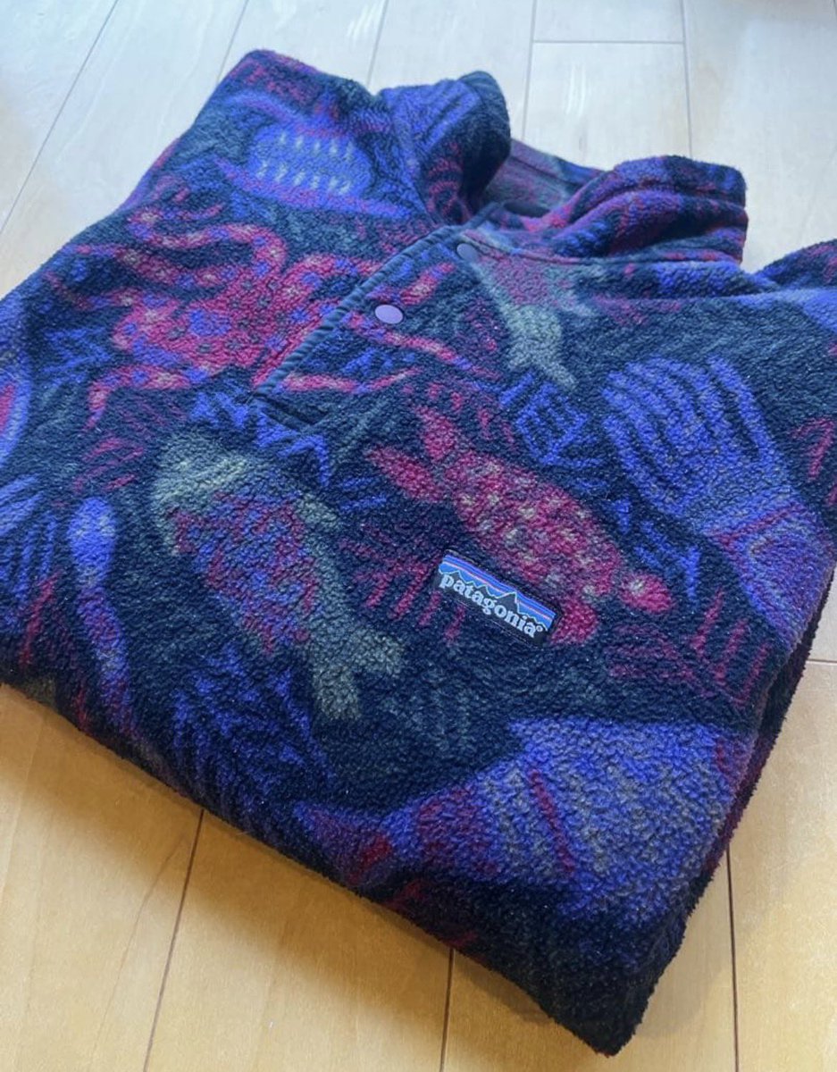 90年代 Patagoniaの総柄シンチラ 深海魚と呼ばれるものらしい 