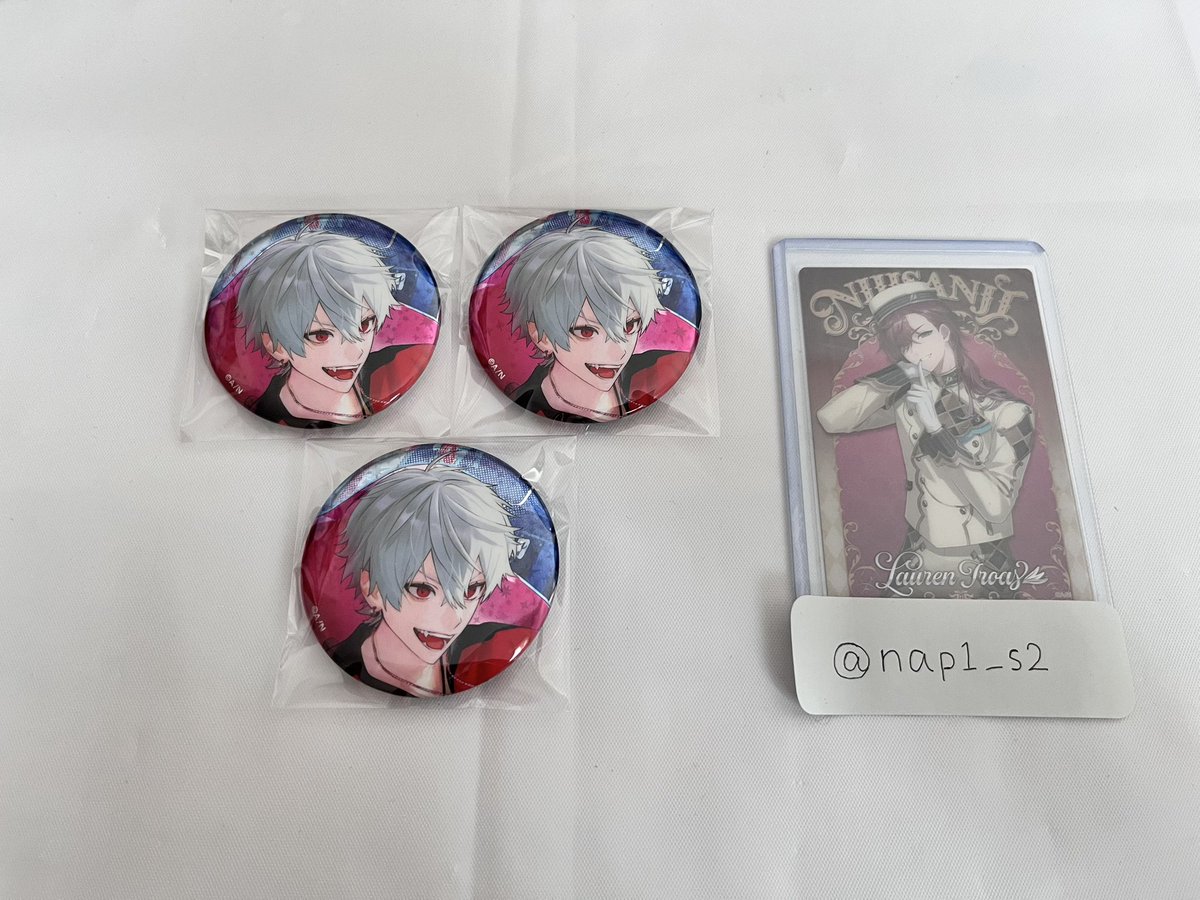 nap1_s2's tweet photo. @napiritaaaan 初めまして、検索よりお声かけ失礼致します。当方画像の方を持ち合わせております。IDの方の缶バと2:2、またはご不快でなければ3:2での交換は可能でしょうか？ご検討の程よろしくお願いいたします。0524 https://t.co/R8KC2JNEjM
