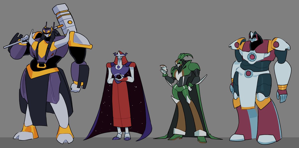 Cryingartist_'s tweet photo. my designs for 4/13 of the primes, bonus sphinx alpha trion and the little chud orion #maccadam #transformers #solusprime #alphatrion #leigemaximo #vectorprime https://t.co/wwsgkxlWZz