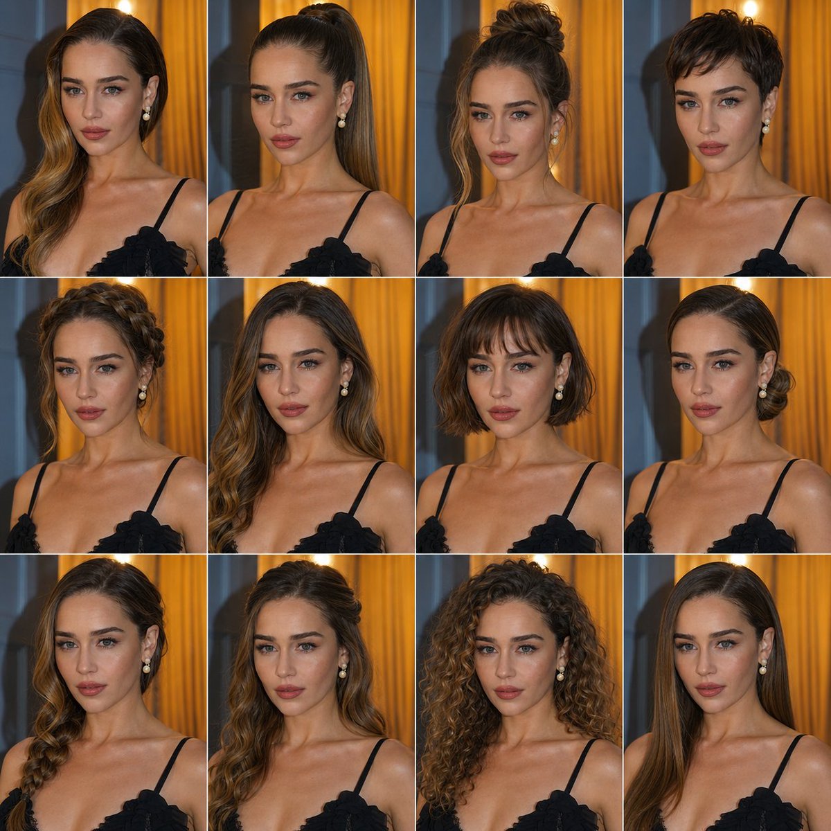 Multi Hairstyle Portrait Collage