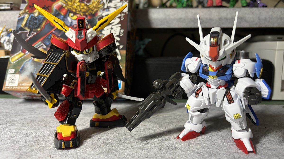 rooty_soda's tweet photo. ブロックロス武者ガンダム完成
武田信玄ガンダムが余っていたので、組み合わせてみた。
自分なりにいい感じです。
#sdガンダム　#ブロックロス　#武者ガンダム https://t.co/YBLMfWJ4CK
