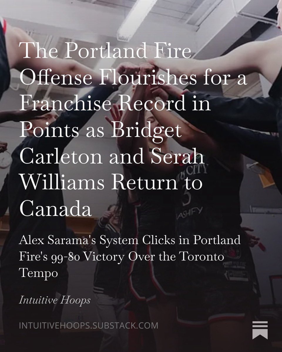 IntuitiveHoops's tweet photo. The Portland Fire get the better of their expansion sisters to get their first road win of the season!🔥

Here’s my recap and thoughts on the Fire’s best game yet: https://t.co/RI3u92IlFv https://t.co/ZeSQiC2XCN
