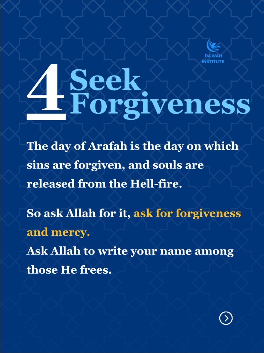 BitQad's tweet photo. DAY OF ARAFAH!

4 Powerful Things to Do.

The Ultimate Day of Mercy, Forgiveness, &amp; Dua. https://t.co/TC4IMNTrZU