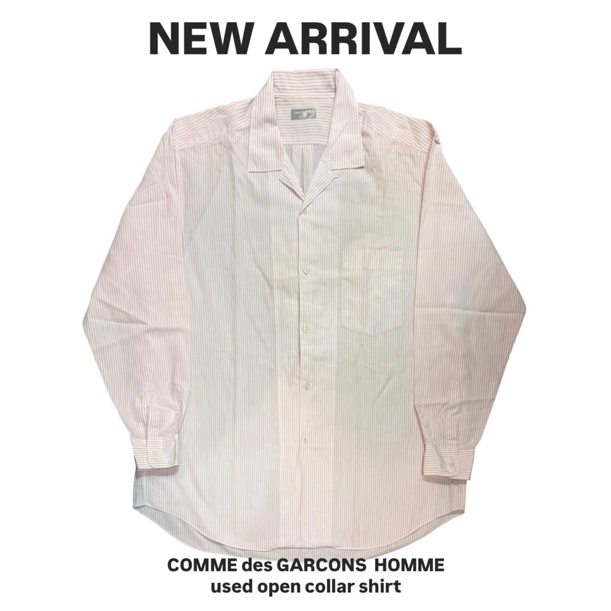 トップス 00's COMME des GARCONS SHIRT Open Collar ☆new arrival☆ ☀︎COMME des GARCONS HOMME used open collar shirt