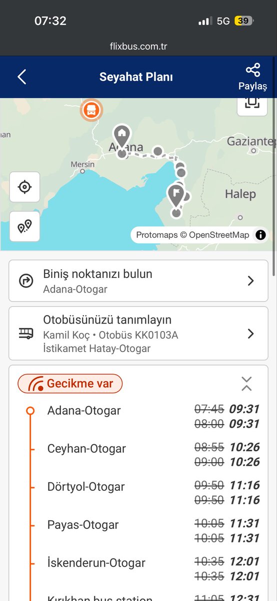 umutsamaz10's tweet photo. @kamilkoccom obiletten bilet aldım saat 8 gösteriyordı bileti aldıktan sonra pnr numarasıyla otobüsüm neredeye baktım sitenizden 1.30 saat gecikme gösteritordı 8 deki otobüs 9.30 da gösteriyordı oda en az bileti iptal de edemedim son dakika aldığım için bu firmadan ne zaman bilet alsam aynı+ https://t.co/KIFbqDiYPv