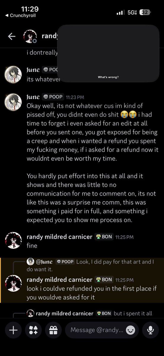 mrs_ackx2's tweet photo. hi everyone this fool named @randycarnicer and also @randalcarnicer was commissioned by my gf. this comm took months to complete and he didn't communicate at all. when she brought this up to him he tried to turn it around on her and say she never asked for a refund- (1/2) https://t.co/0iAniqT6mn